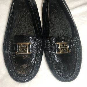 Tory Burch Black Leather flat loafers